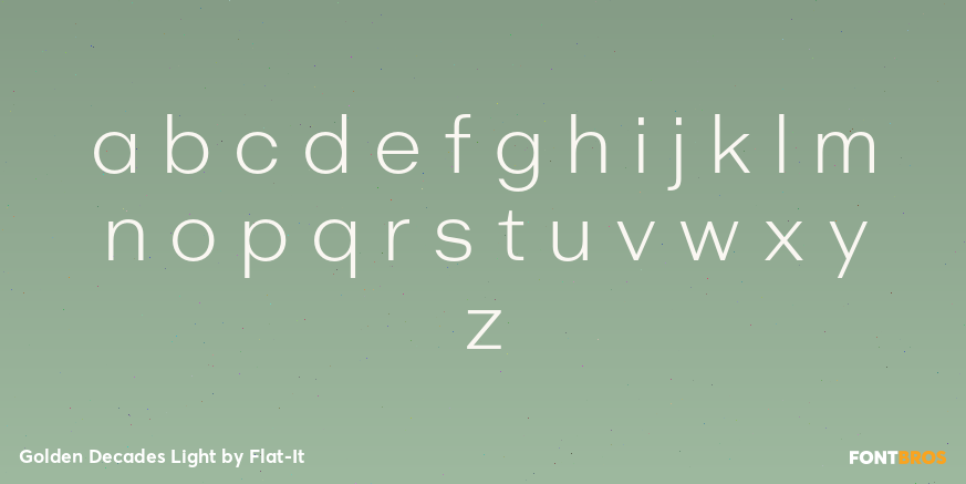 Golden Decades Light Font Poster #1