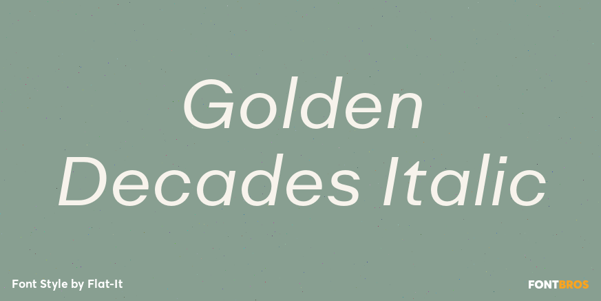 Golden Decades Italic Font Poster #1