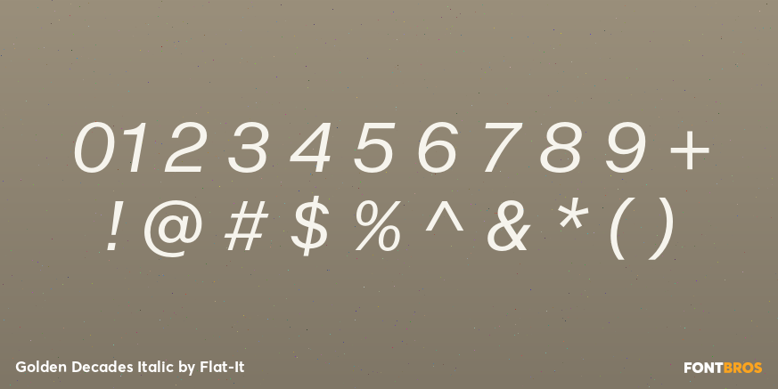 Golden Decades Italic Font Poster #1