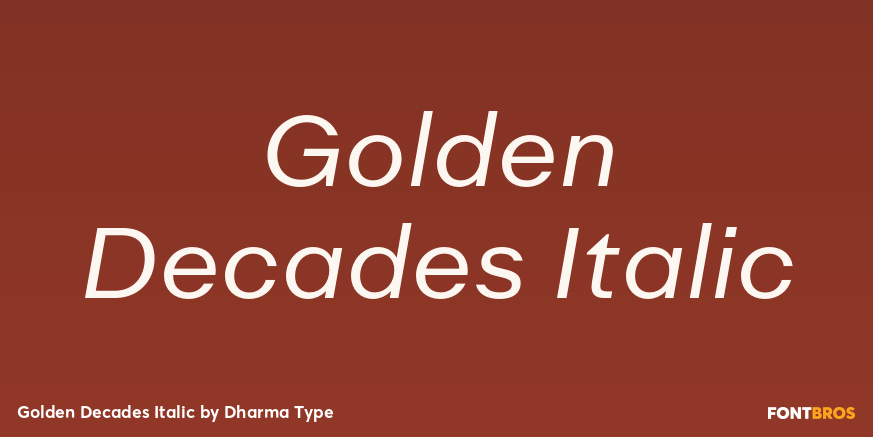 Golden Decades Italic Font Poster #1