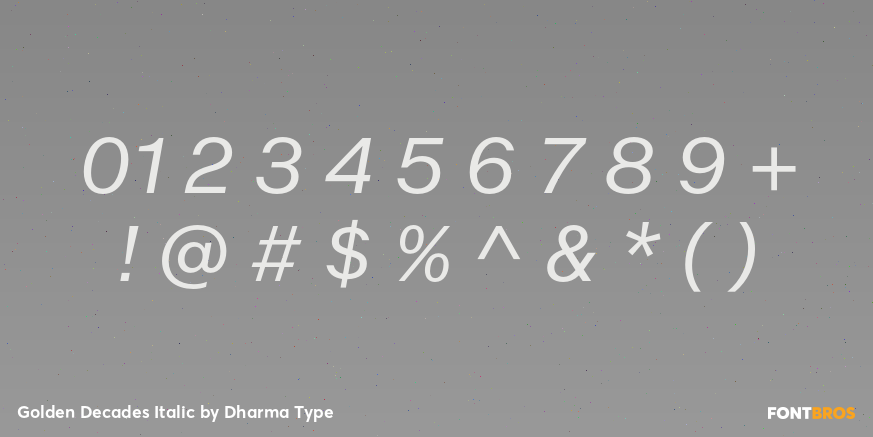 Golden Decades Italic Font Poster #4
