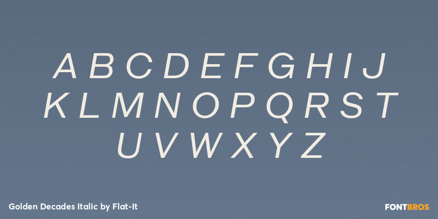 Golden Decades Italic Font Poster #1