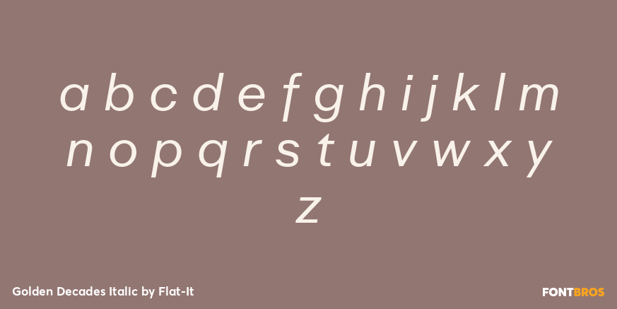 Golden Decades Italic Font Poster #1