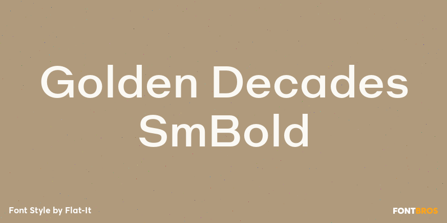 Golden Decades SmBold Font Poster #1