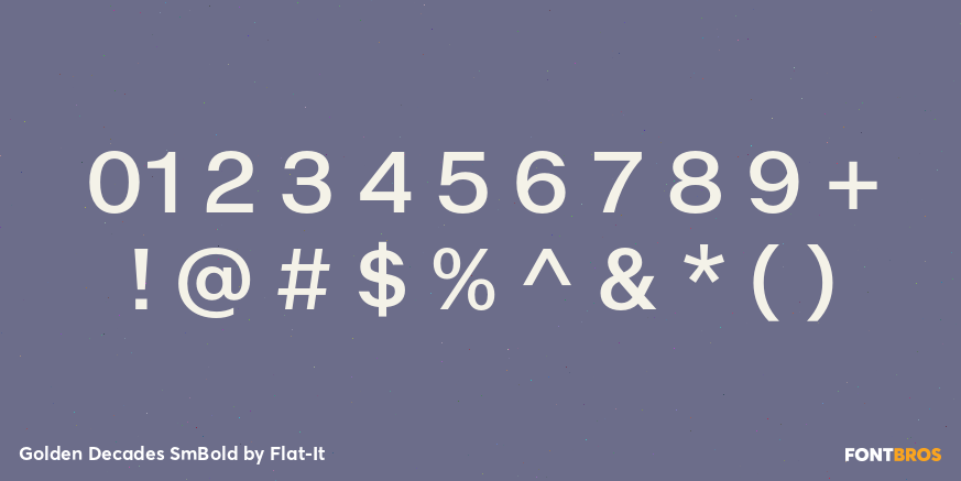 Golden Decades SmBold Font Poster #1