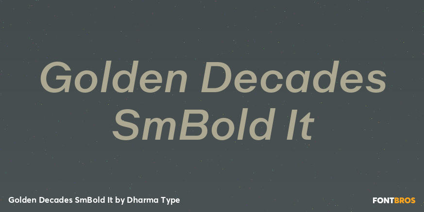 Golden Decades SmBold It Font Poster #1