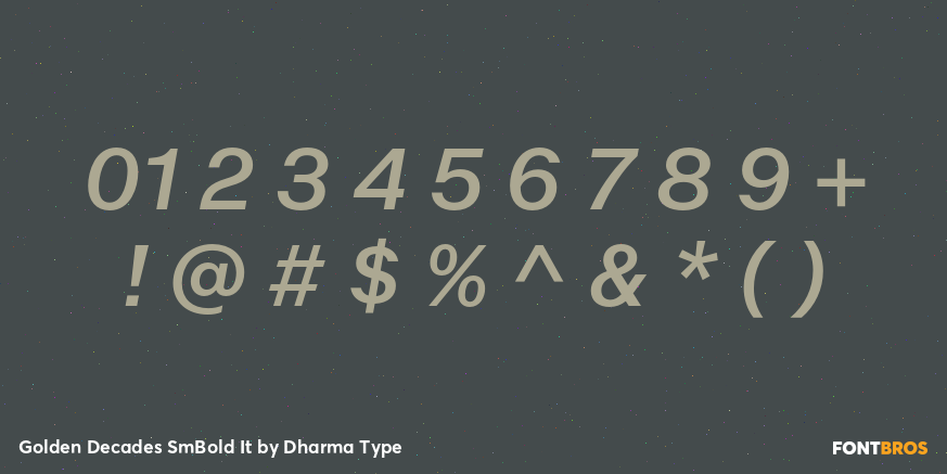 Golden Decades SmBold It Font Poster #4