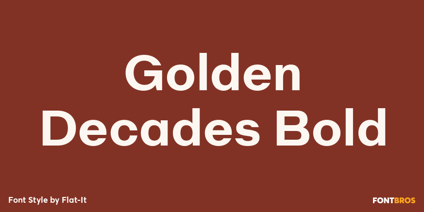 Golden Decades Bold Font Poster #1