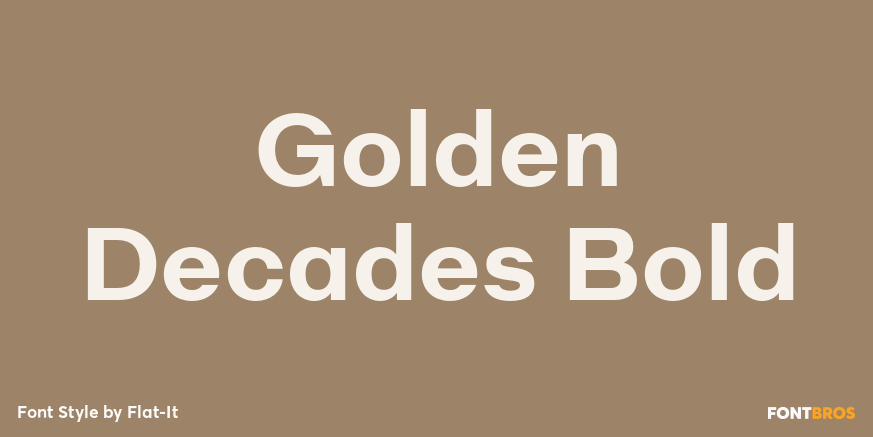 Golden Decades Bold Font Poster #1
