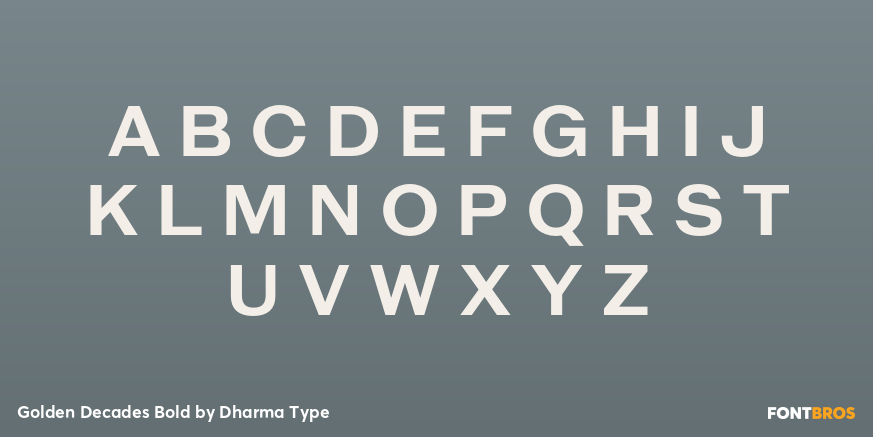 Golden Decades Bold Font Poster #2