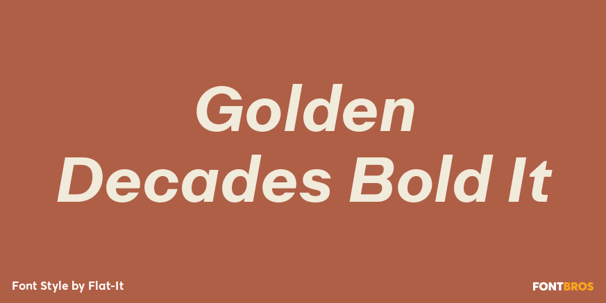 Golden Decades Bold It Font Poster #1