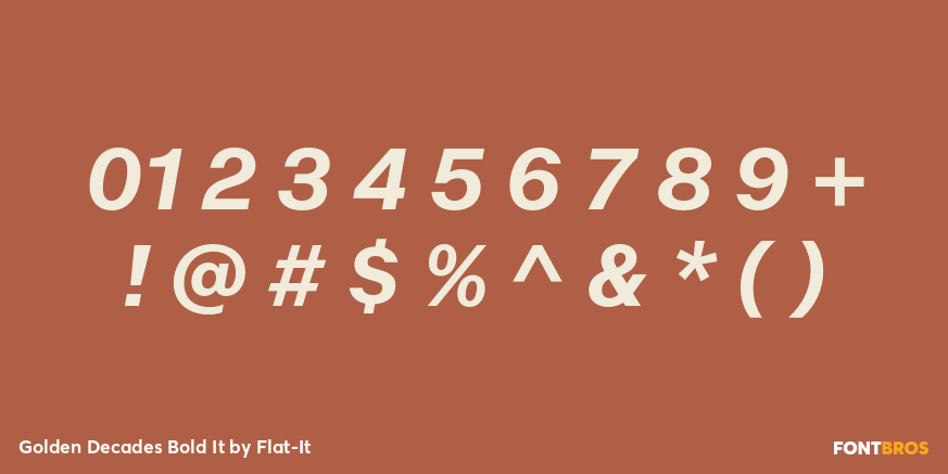 Golden Decades Bold It Font Poster #1