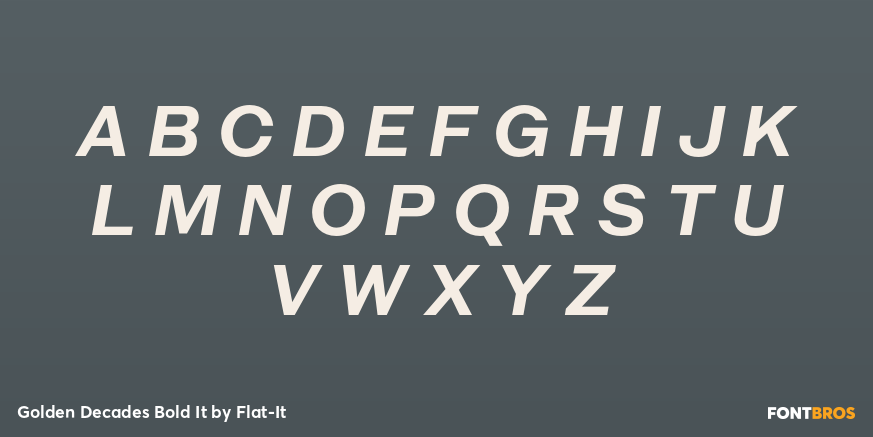 Golden Decades Bold It Font Poster #1