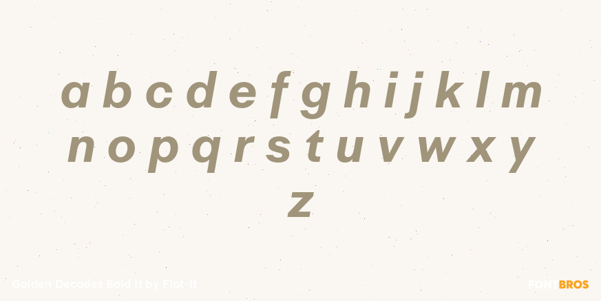 Golden Decades Bold It Font Poster #1