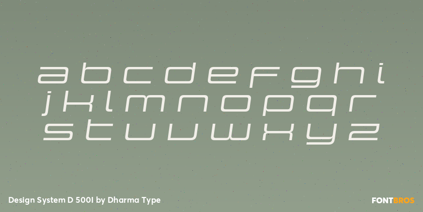 Design System D 500I Font Poster #3