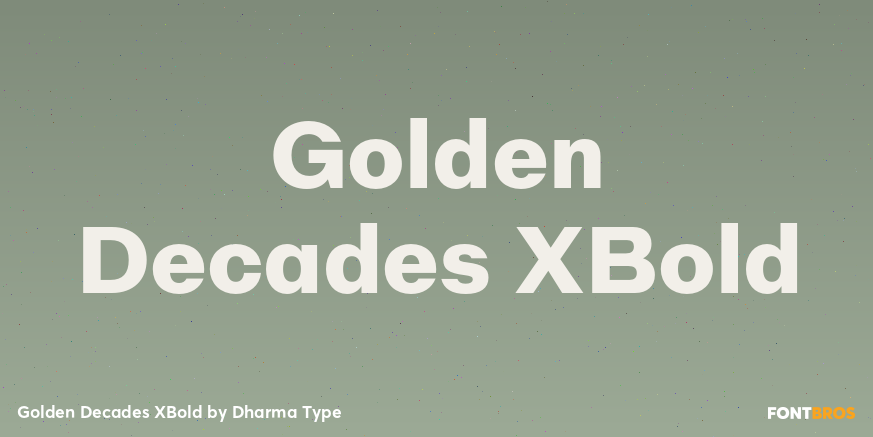 Golden Decades XBold Font Poster #1