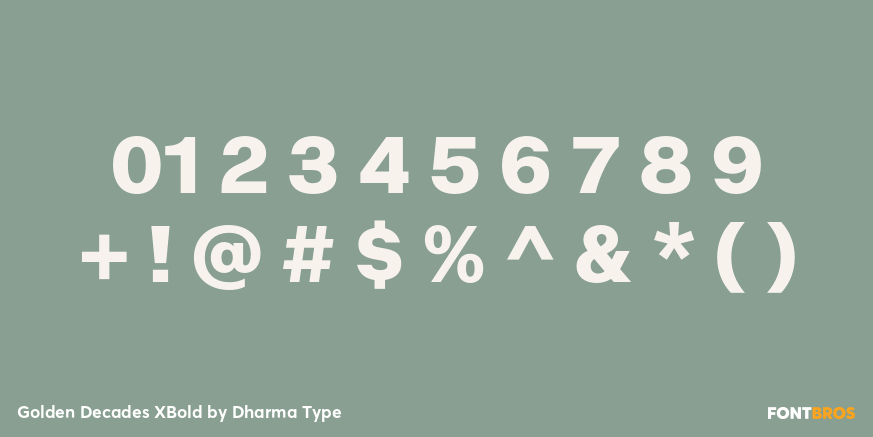 Golden Decades XBold Font Poster #4