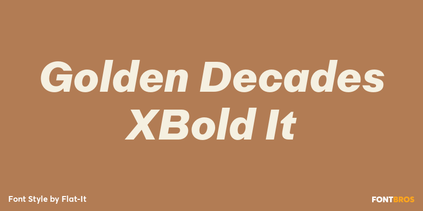 Golden Decades XBold It Font Poster #1