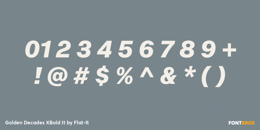 Golden Decades XBold It Font Poster #4