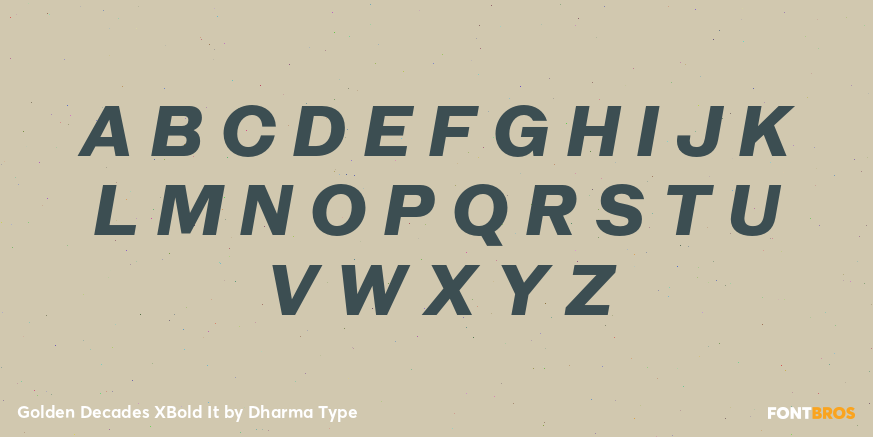 Golden Decades XBold It Font Poster #2
