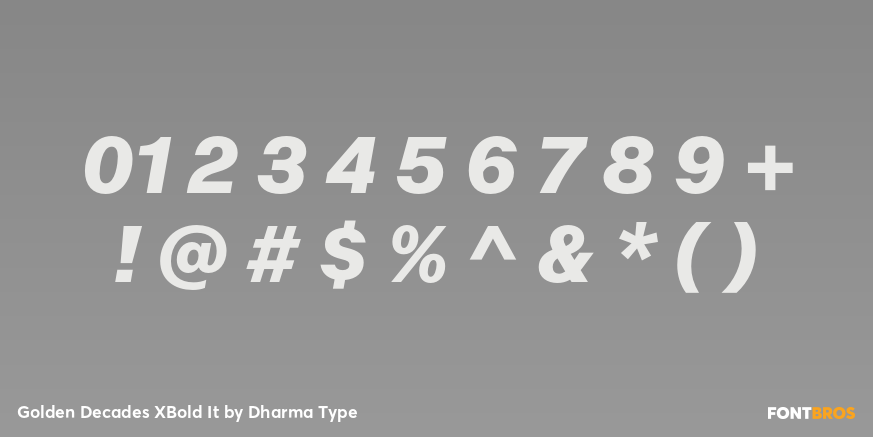 Golden Decades XBold It Font Poster #4