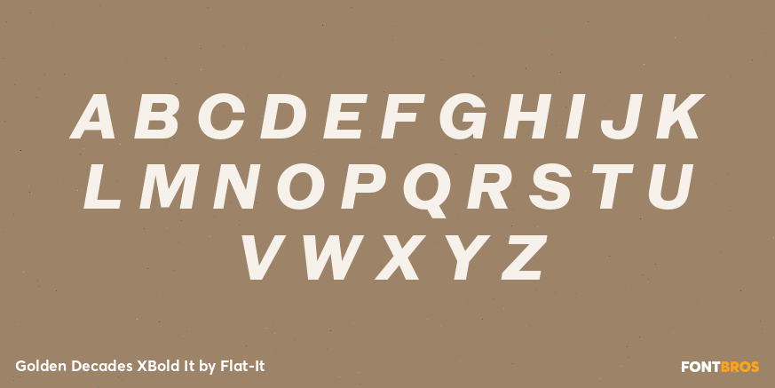 Golden Decades XBold It Font Poster #2