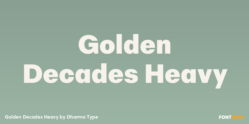 Golden Decades Heavy Font Poster #1