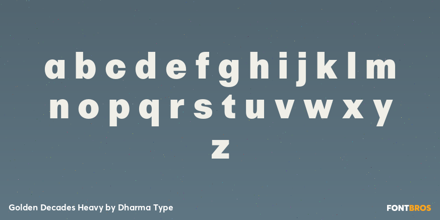 Golden Decades Heavy Font Poster #3