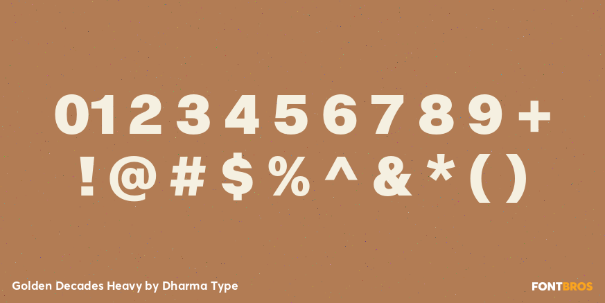 Golden Decades Heavy Font Poster #4