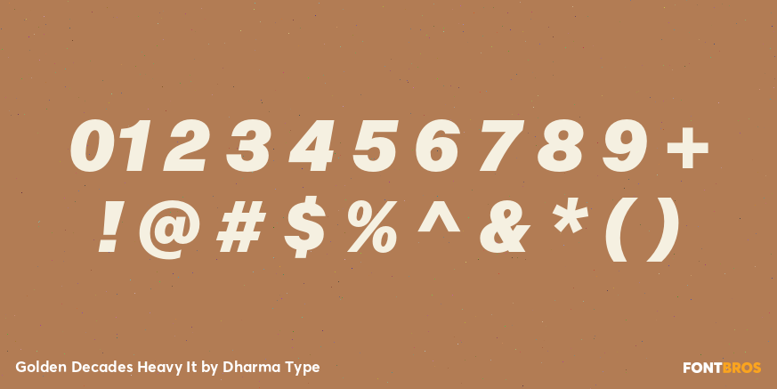 Golden Decades Heavy It Font Poster #4