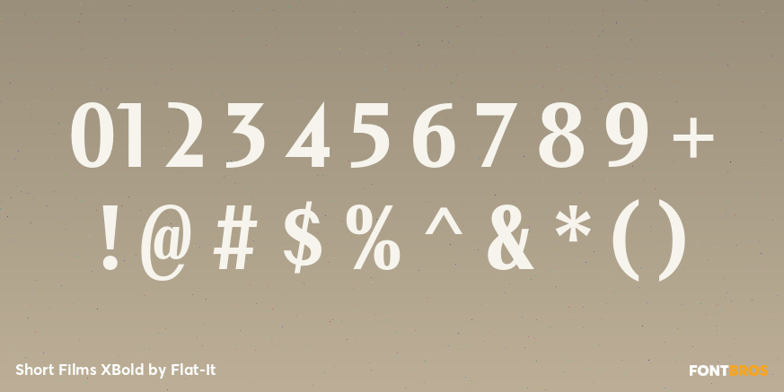 Short Films XBold Font Poster #1