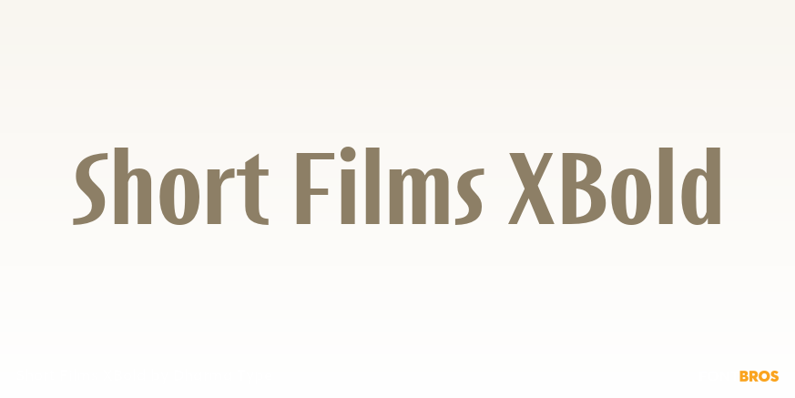 Short Films XBold Font Poster #1