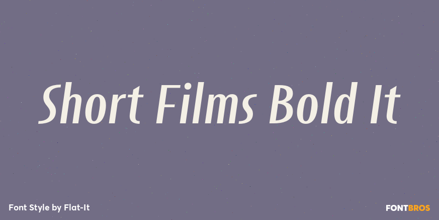 Short Films Bold It Font Poster #1