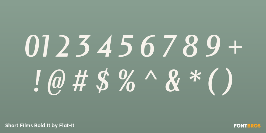 Short Films Bold It Font Poster #1