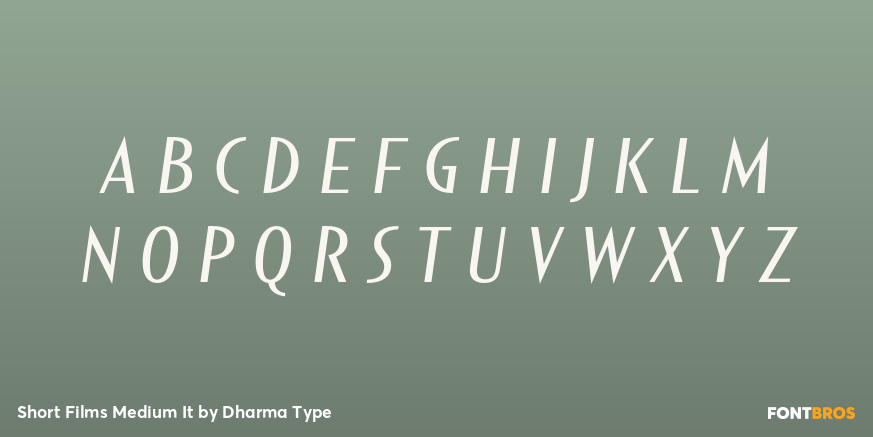 Short Films Medium It Font Poster #2
