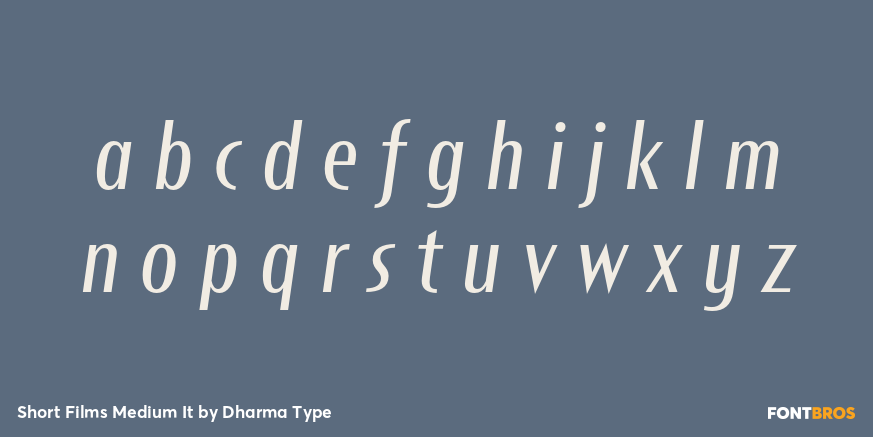 Short Films Medium It Font Poster #3