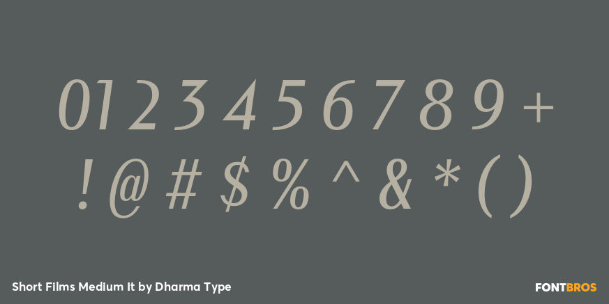 Short Films Medium It Font Poster #4