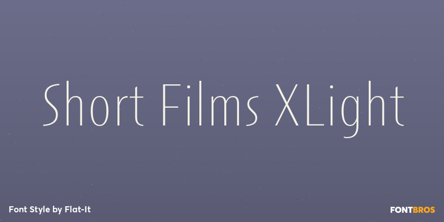 Short Films XLight Font Poster #1