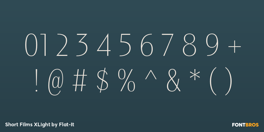 Short Films XLight Font Poster #1