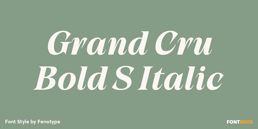 Grand Cru Bold S Italic Font Poster #1