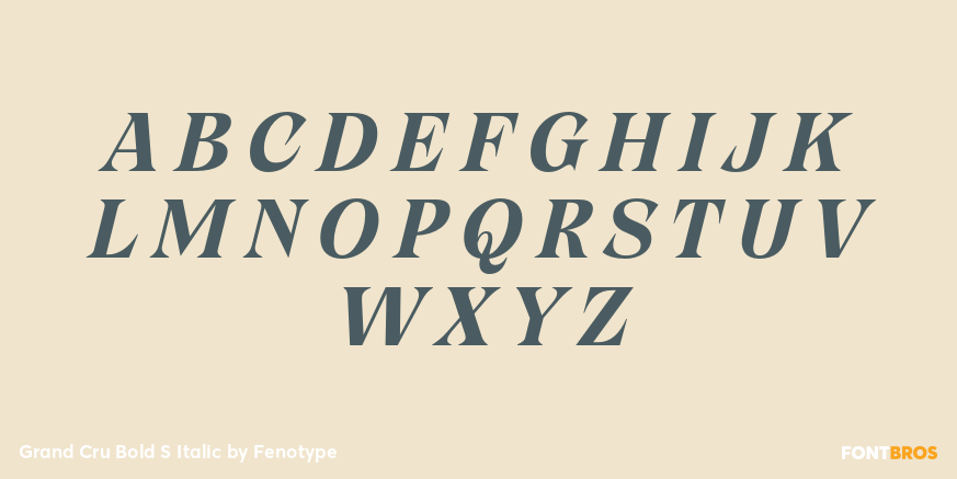 Grand Cru Bold S Italic Font Poster #1