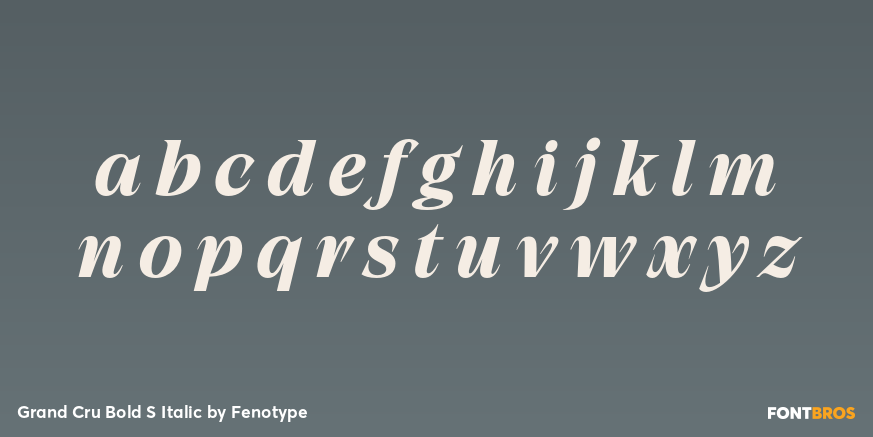 Grand Cru Bold S Italic Font Poster #1