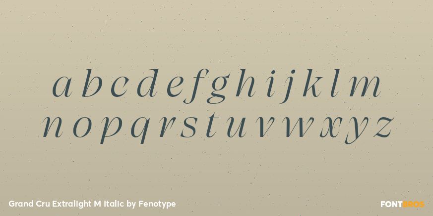 Grand Cru Extralight M Italic Font Poster #1