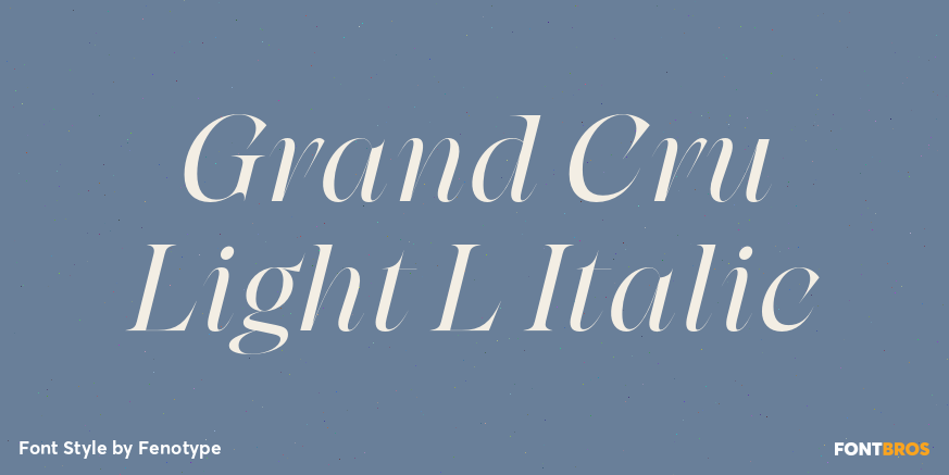 Grand Cru Light L Italic Font Poster #1