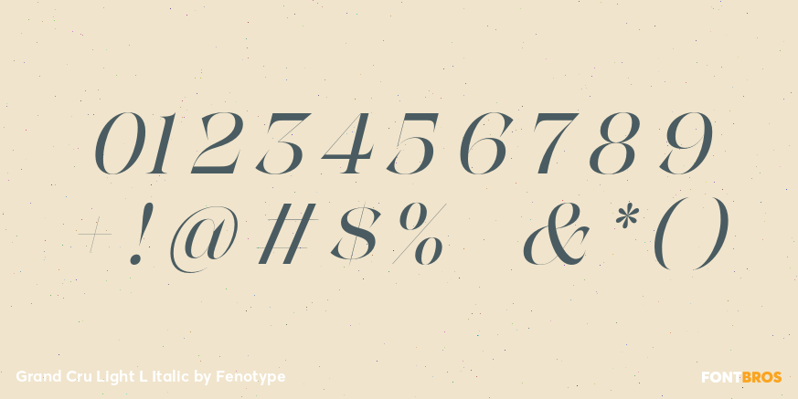 Grand Cru Light L Italic Font Poster #1