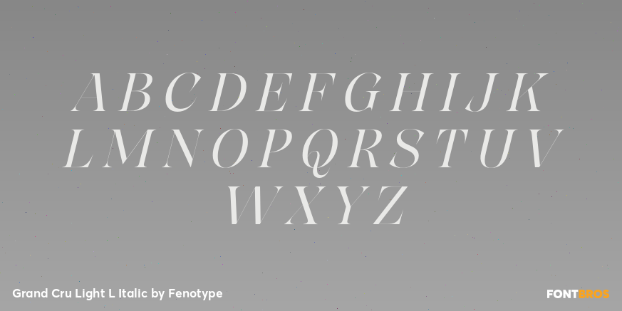Grand Cru Light L Italic Font Poster #1