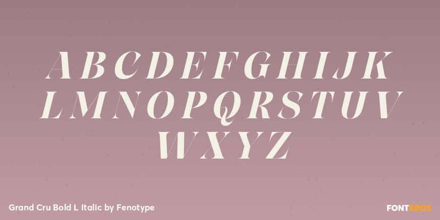 Grand Cru Bold L Italic Font Poster #2