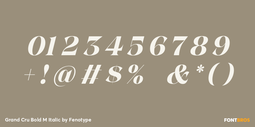 Grand Cru Bold M Italic Font Poster #1
