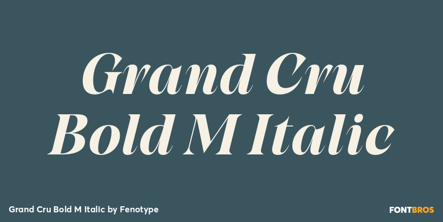 Grand Cru Bold M Italic Font Poster #1