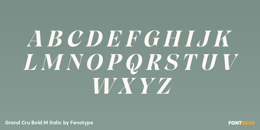 Grand Cru Bold M Italic Font Poster #2